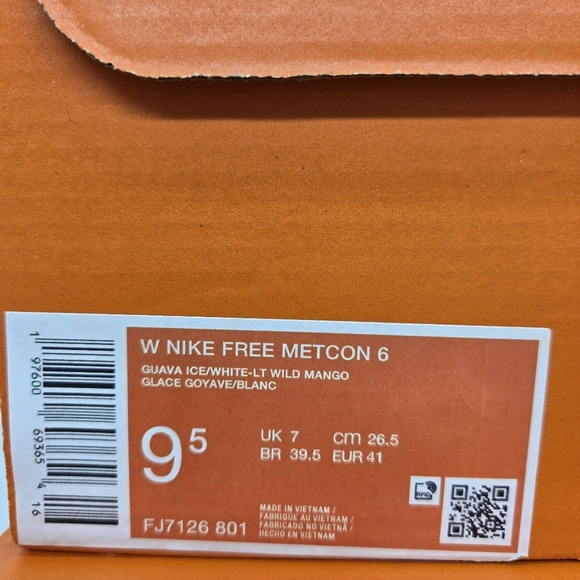 New Nike Free Metcon 6 Guava Ice Light Wild Mango Women's Workout Shoes Size 9.5 - Picture 8 of 8